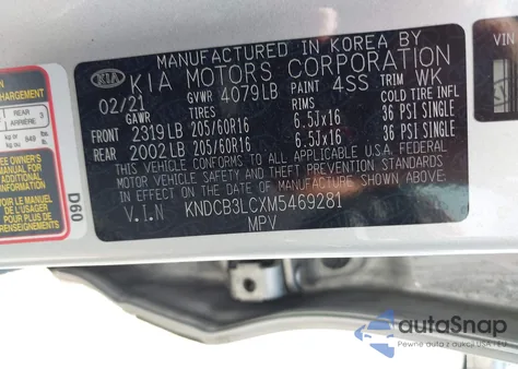 2021 Kia Niro Lx from USA, damaged, VIN KNDCB3LCXM5469281